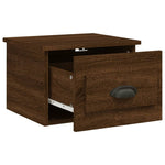 ZNTS Wall-mounted Bedside Cabinets 2 pcs Brown Oak 41.5x36x28cm 816391
