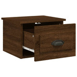 ZNTS Wall-mounted Bedside Cabinets 2 pcs Brown Oak 41.5x36x28cm 816391