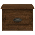 ZNTS Wall-mounted Bedside Cabinets 2 pcs Brown Oak 41.5x36x28cm 816391