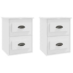 ZNTS Wall-mounted Bedside Cabinets 2 pcs White 41.5x36x53cm 816393