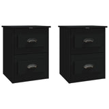 ZNTS Wall-mounted Bedside Cabinets 2 pcs Black 41.5x36x53cm 816395