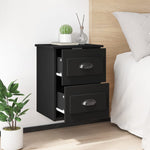 ZNTS Wall-mounted Bedside Cabinets 2 pcs Black 41.5x36x53cm 816395