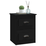 ZNTS Wall-mounted Bedside Cabinets 2 pcs Black 41.5x36x53cm 816395