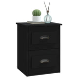 ZNTS Wall-mounted Bedside Cabinets 2 pcs Black 41.5x36x53cm 816395