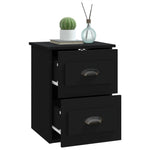 ZNTS Wall-mounted Bedside Cabinets 2 pcs Black 41.5x36x53cm 816395