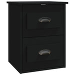 ZNTS Wall-mounted Bedside Cabinets 2 pcs Black 41.5x36x53cm 816395