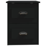 ZNTS Wall-mounted Bedside Cabinets 2 pcs Black 41.5x36x53cm 816395