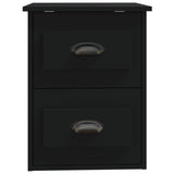 ZNTS Wall-mounted Bedside Cabinets 2 pcs Black 41.5x36x53cm 816395