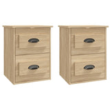 ZNTS Wall-mounted Bedside Cabinets 2 pcs Sonoma Oak 41.5x36x53cm 816399