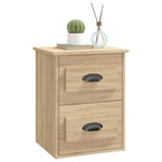ZNTS Wall-mounted Bedside Cabinets 2 pcs Sonoma Oak 41.5x36x53cm 816399