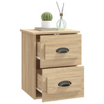 ZNTS Wall-mounted Bedside Cabinets 2 pcs Sonoma Oak 41.5x36x53cm 816399