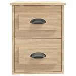 ZNTS Wall-mounted Bedside Cabinets 2 pcs Sonoma Oak 41.5x36x53cm 816399