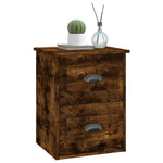 ZNTS Wall-mounted Bedside Cabinets 2 pcs Smoked Oak 41.5x36x53cm 816403