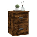 ZNTS Wall-mounted Bedside Cabinets 2 pcs Smoked Oak 41.5x36x53cm 816403