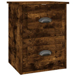 ZNTS Wall-mounted Bedside Cabinets 2 pcs Smoked Oak 41.5x36x53cm 816403