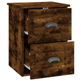 ZNTS Wall-mounted Bedside Cabinets 2 pcs Smoked Oak 41.5x36x53cm 816403