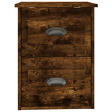 ZNTS Wall-mounted Bedside Cabinets 2 pcs Smoked Oak 41.5x36x53cm 816403
