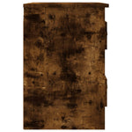 ZNTS Wall-mounted Bedside Cabinets 2 pcs Smoked Oak 41.5x36x53cm 816403