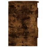 ZNTS Wall-mounted Bedside Cabinets 2 pcs Smoked Oak 41.5x36x53cm 816403