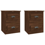 ZNTS Wall-mounted Bedside Cabinets 2 pcs Brown Oak 41.5x36x53cm 816407