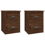 ZNTS Wall-mounted Bedside Cabinets 2 pcs Brown Oak 41.5x36x53cm 816407