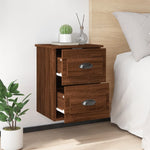 ZNTS Wall-mounted Bedside Cabinets 2 pcs Brown Oak 41.5x36x53cm 816407