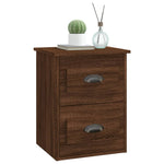 ZNTS Wall-mounted Bedside Cabinets 2 pcs Brown Oak 41.5x36x53cm 816407