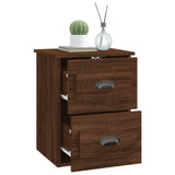ZNTS Wall-mounted Bedside Cabinets 2 pcs Brown Oak 41.5x36x53cm 816407