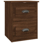 ZNTS Wall-mounted Bedside Cabinets 2 pcs Brown Oak 41.5x36x53cm 816407