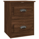ZNTS Wall-mounted Bedside Cabinets 2 pcs Brown Oak 41.5x36x53cm 816407