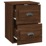 ZNTS Wall-mounted Bedside Cabinets 2 pcs Brown Oak 41.5x36x53cm 816407