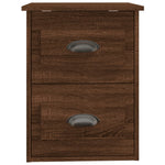 ZNTS Wall-mounted Bedside Cabinets 2 pcs Brown Oak 41.5x36x53cm 816407