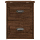 ZNTS Wall-mounted Bedside Cabinets 2 pcs Brown Oak 41.5x36x53cm 816407