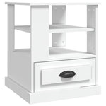 ZNTS Side Table White 50x50x60 cm Engineered Wood 816408