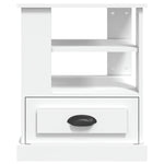 ZNTS Side Table White 50x50x60 cm Engineered Wood 816408
