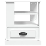 ZNTS Side Table White 50x50x60 cm Engineered Wood 816408