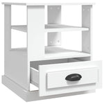 ZNTS Side Table White 50x50x60 cm Engineered Wood 816408