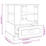 ZNTS Side Table White 50x50x60 cm Engineered Wood 816408
