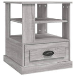 ZNTS Side Table Grey Sonoma 50x50x60 cm Engineered Wood 816414