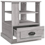 ZNTS Side Table Grey Sonoma 50x50x60 cm Engineered Wood 816414