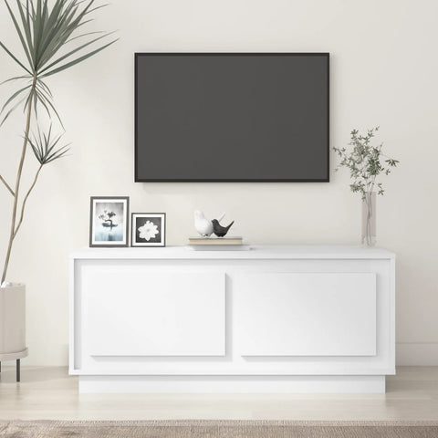 ZNTS Coffee Table White 102x50x44 cm Engineered Wood 819876