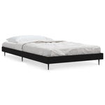 ZNTS Bed Frame without Mattress Black 100x200 cm Engineered Wood 832262