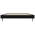 ZNTS Bed Frame without Mattress Black 100x200 cm Engineered Wood 832262
