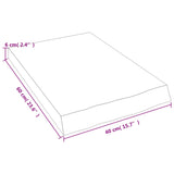 ZNTS Wall Shelf 40x60x cm Untreated Solid Wood Oak 363517