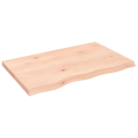 ZNTS Wall Shelf 80x50x cm Untreated Solid Wood Oak 363549