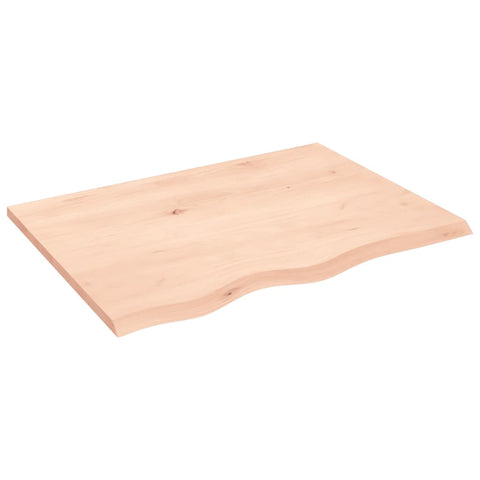 ZNTS Wall Shelf 80x60x2 cm Untreated Solid Wood Oak 363551