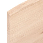 ZNTS Wall Shelf 80x60x2 cm Untreated Solid Wood Oak 363551