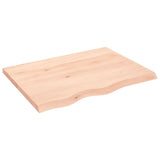 ZNTS Wall Shelf 80x60x cm Untreated Solid Wood Oak 363552