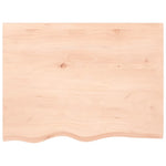 ZNTS Wall Shelf 80x60x cm Untreated Solid Wood Oak 363552