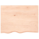 ZNTS Wall Shelf 80x60x cm Untreated Solid Wood Oak 363552